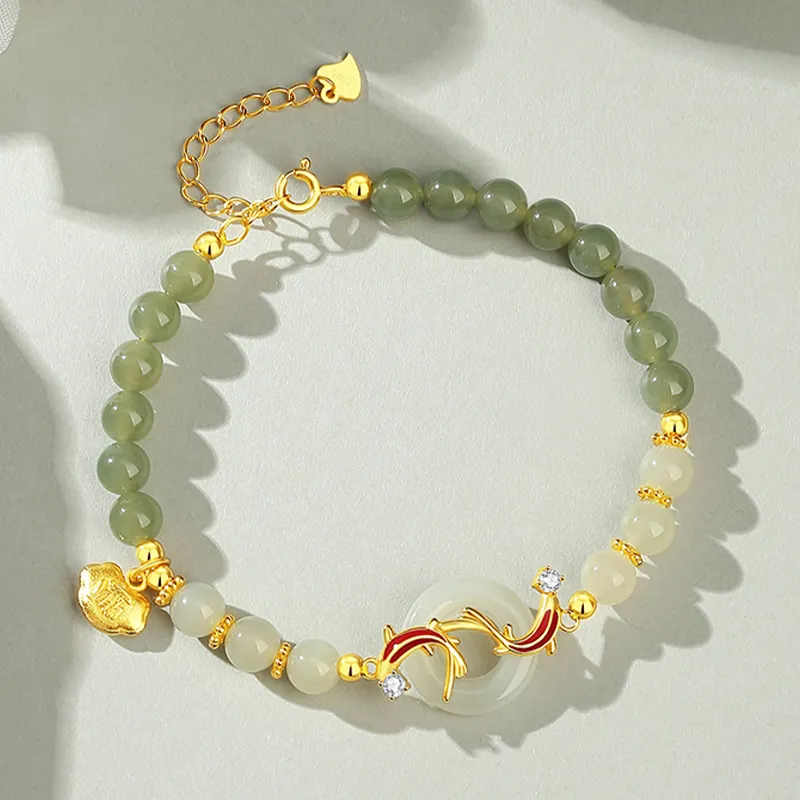 VANA Hetian Jade Pale Greenish White Jade Women's-3