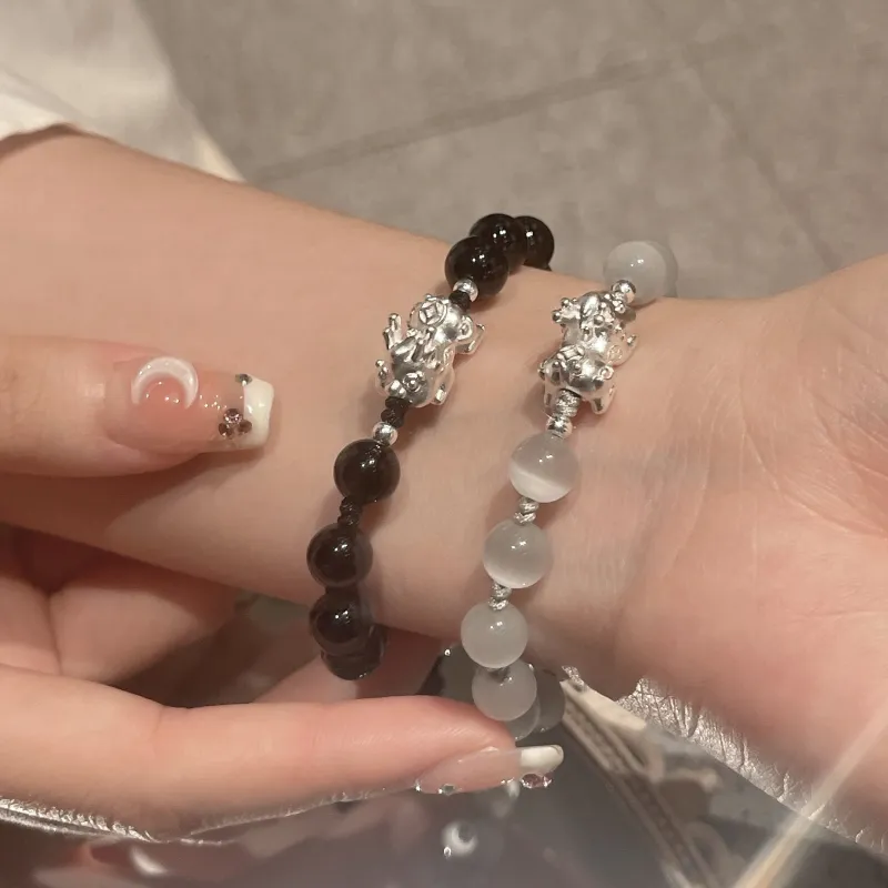 VANA Obsidian Jade Bracelets Unisex-10