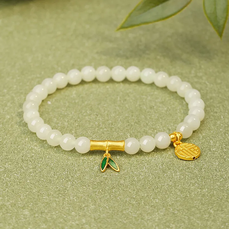 VANA Hetian Jade Bracelets Pale Greenish White Jade Women's-1