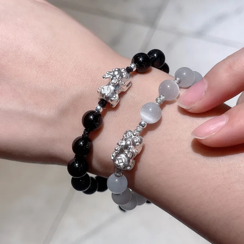 VANA Obsidian Jade Bracelets Unisex-12