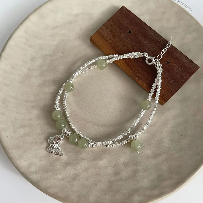 VANA Hetian Jade Bracelets Pale Greenish White Jade Women's-4