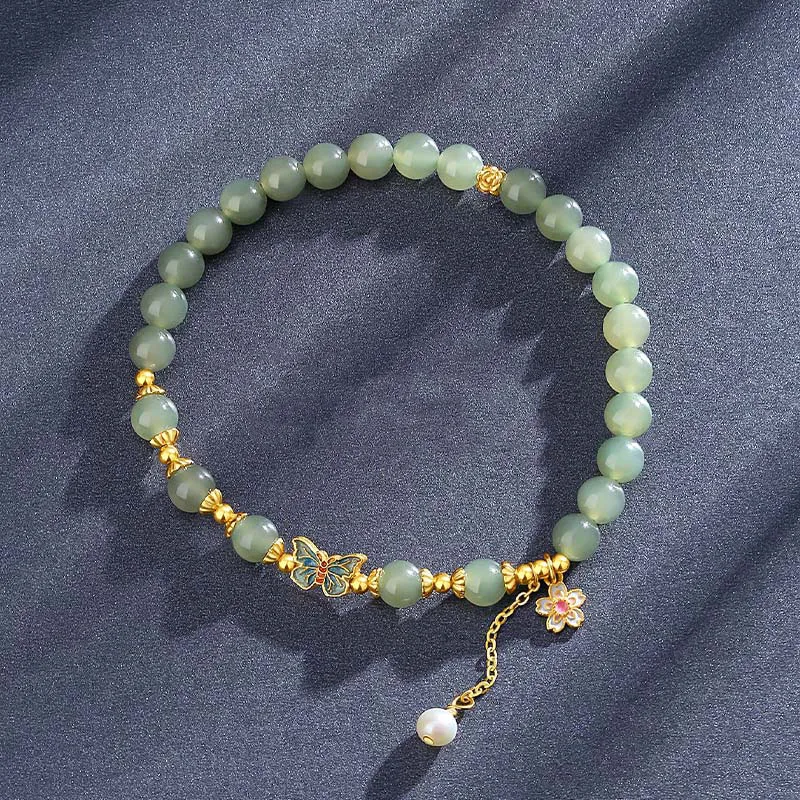 VANA Hetian Jade Bracelets Pale Greenish White Jade Women's-4