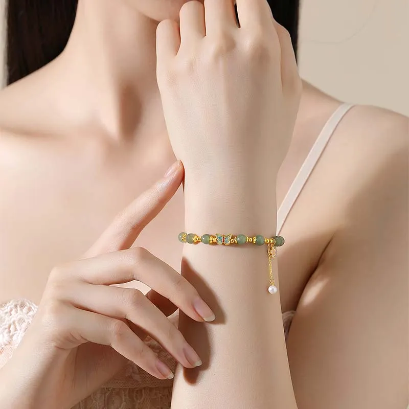 VANA Hetian Jade Bracelets Pale Greenish White Jade Women's-2