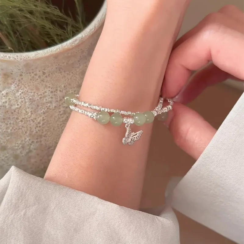 VANA Hetian Jade Bracelets Pale Greenish White Jade Women's-6