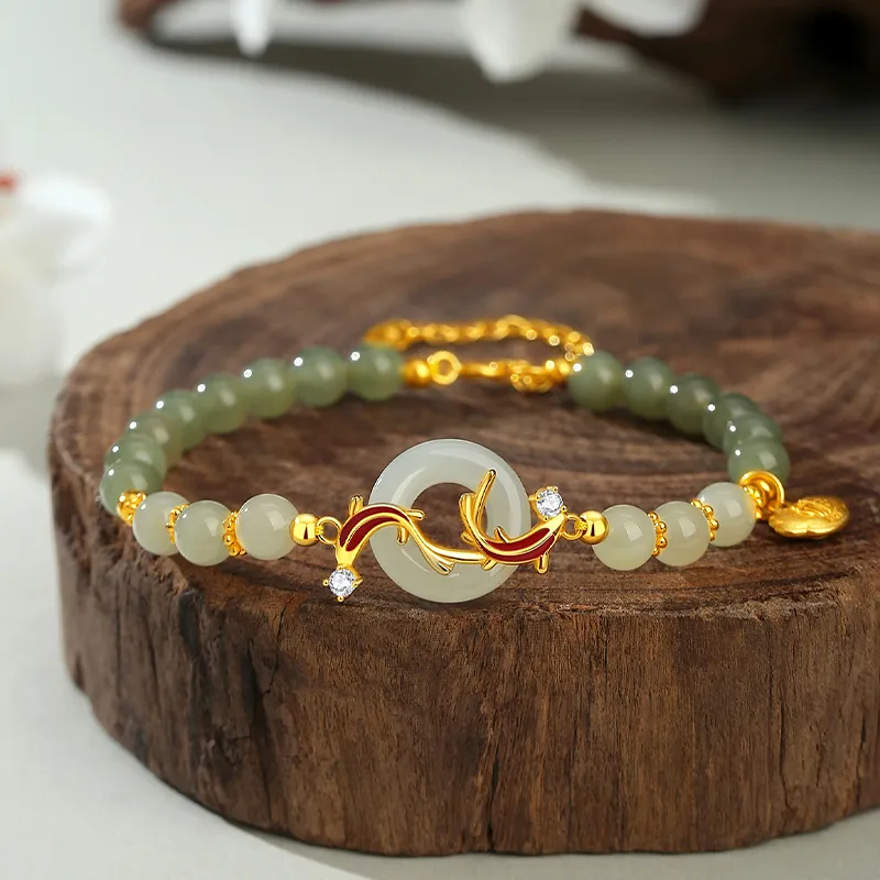 VANA Hetian Jade Pale Greenish White Jade Women's-5