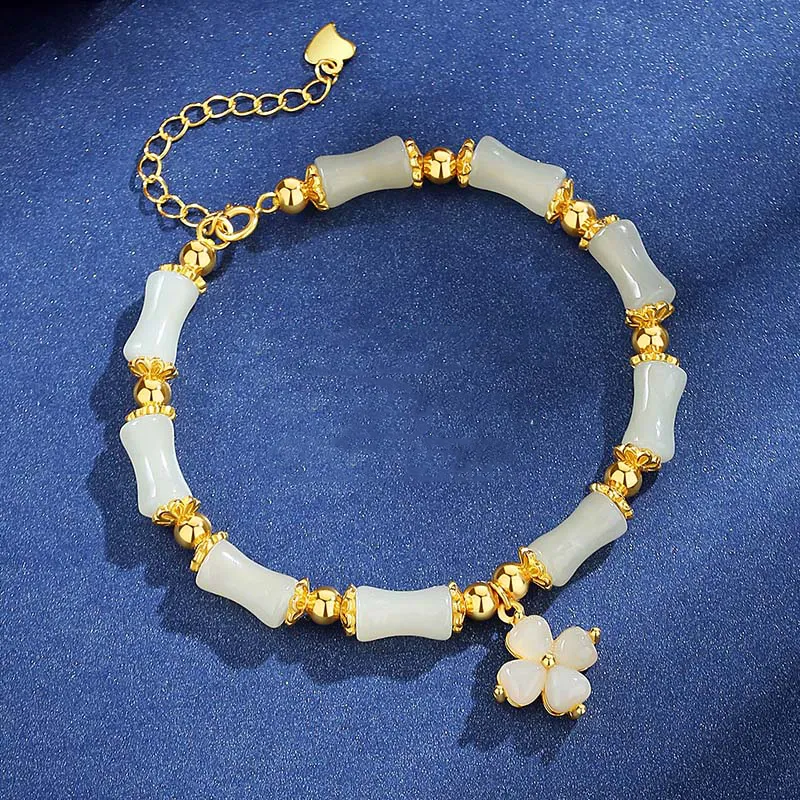 VANA Hetian Jade Bracelets Pale Greenish White Jade Women's-2