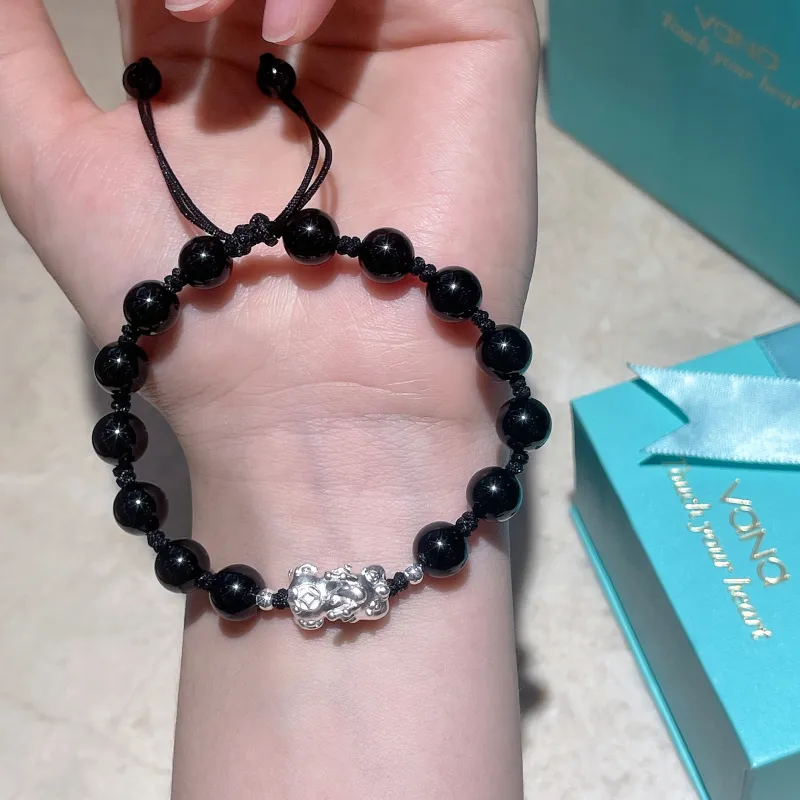 VANA Obsidian Jade Bracelets Unisex-3