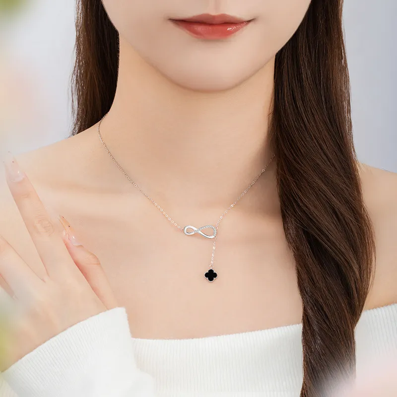 VANA S925 Silver Necklaces Women's Silver White-6