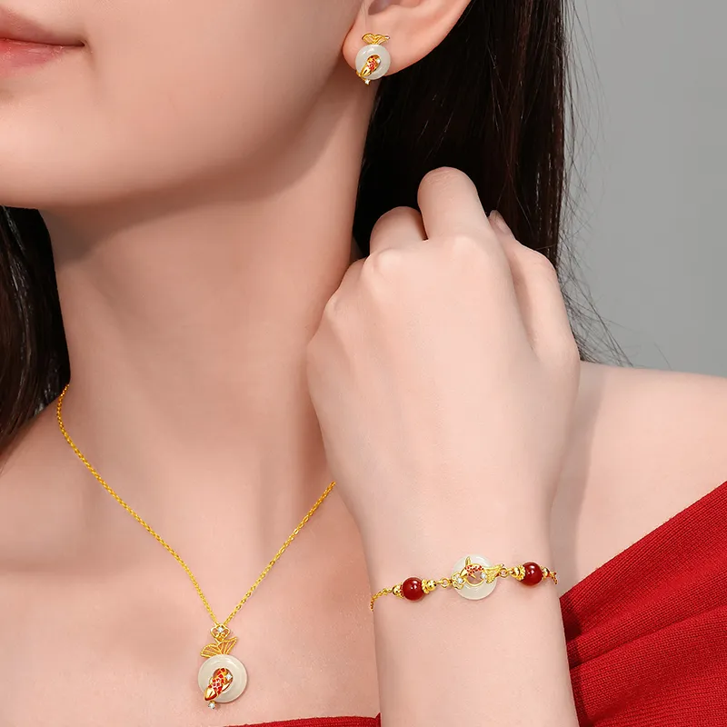 VANA Hetian Jade Bracelets Pale Greenish White Jade Women's-4
