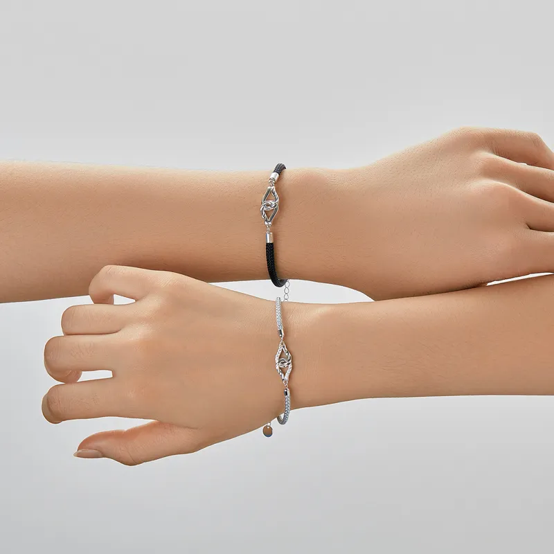 VANA S925 Silver Zircon Bracelets Unisex-2