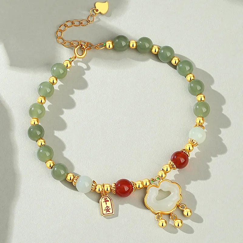 VANA Hetian Jade Bracelets Pale Greenish White Jade Women's-2