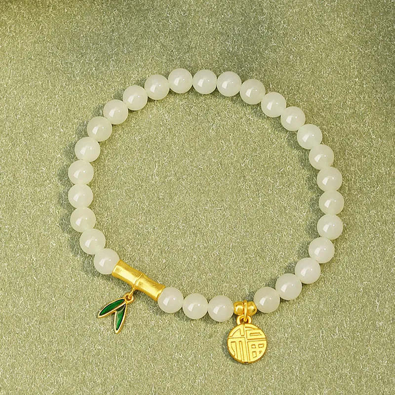 VANA Hetian Jade Bracelets Pale Greenish White Jade Women's-2