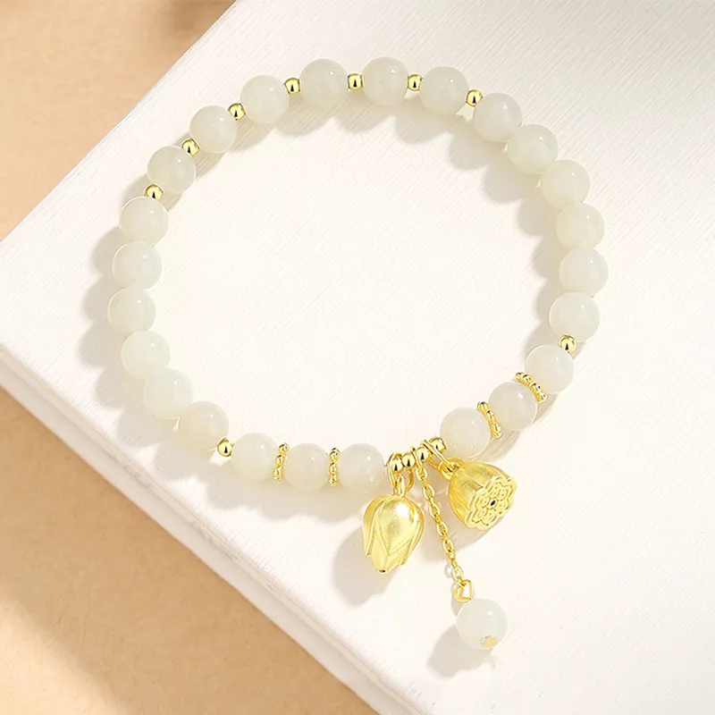 VANA Hetian Jade Pale Greenish White Jade Women's-4