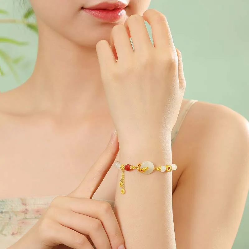 VANA Hetian Jade Pale Greenish White Jade Women's-3