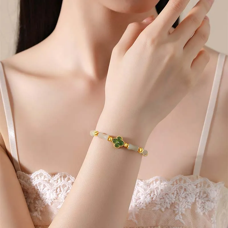 VANA Hetian Jade Bracelets Pale Greenish White Jade Women's-2