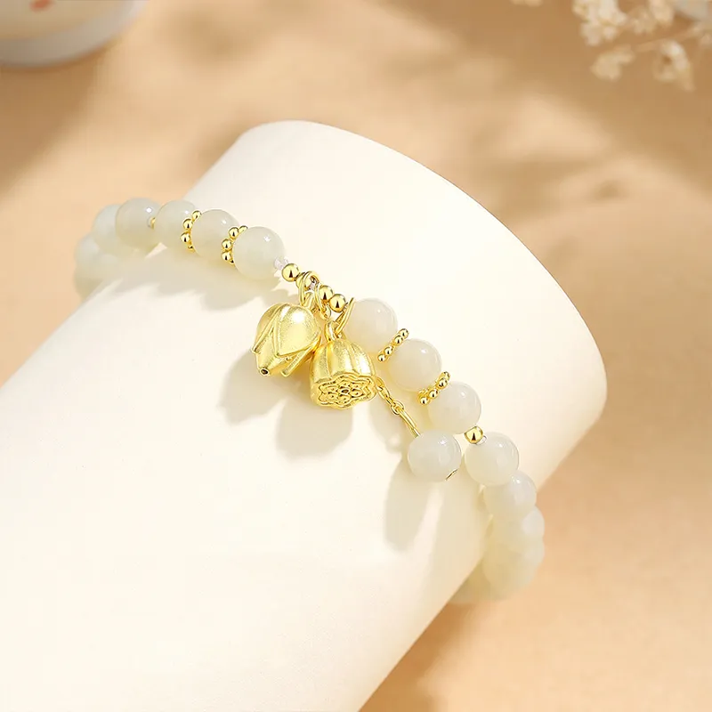 VANA Hetian Jade Pale Greenish White Jade Women's-3