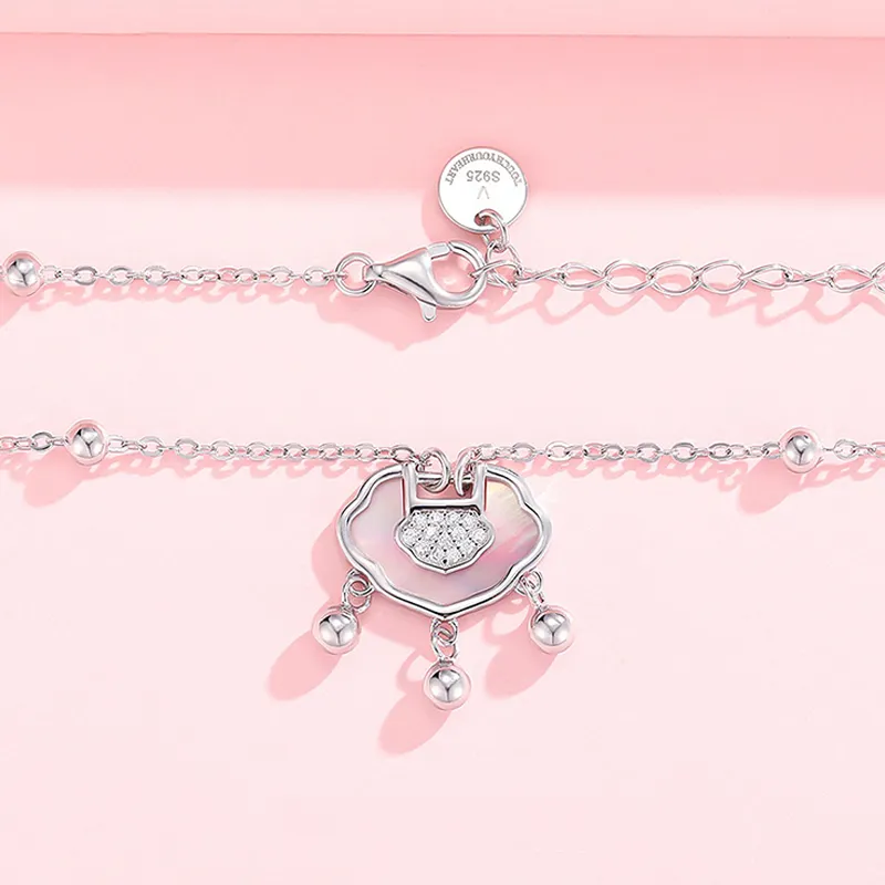 VANA 925 Sterling Silver Zircon Necklaces Women's Silver White-3
