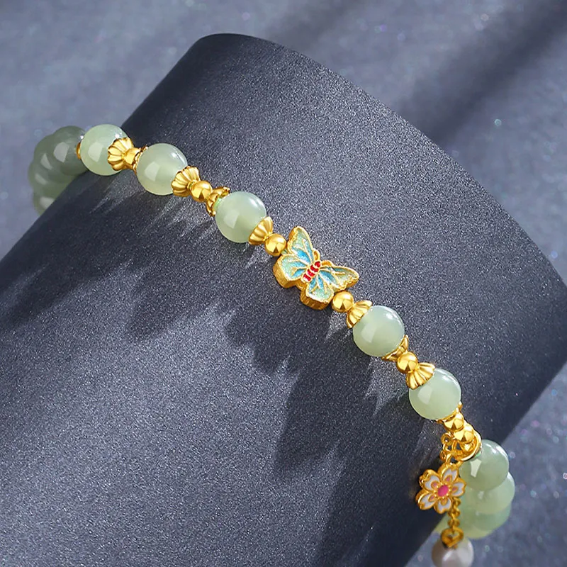 VANA Hetian Jade Bracelets Pale Greenish White Jade Women's-3