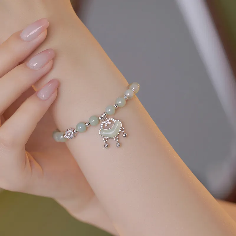 VANA Hetian Jade Bracelets Pale Greenish-White Jade Women's-6
