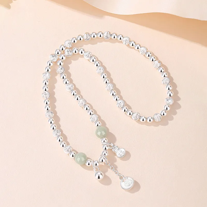 VANA 999 Fine Silver Sterling Silver Beaded Bracelet Women's-3