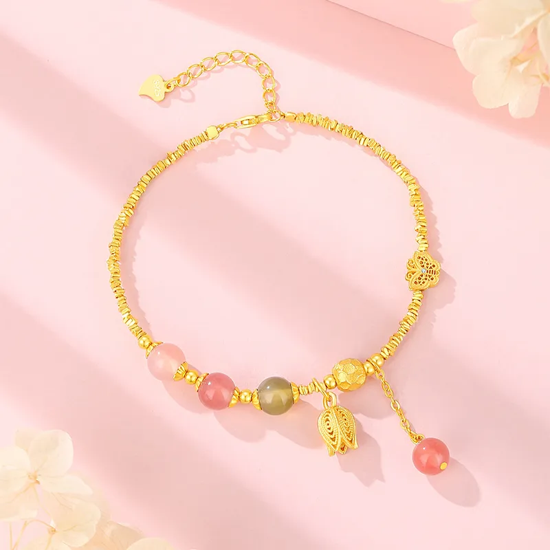 VANA 925 Sterling Silver, Red Crystal, Pink Crystal, Green Crystal Bracelets Women's-3