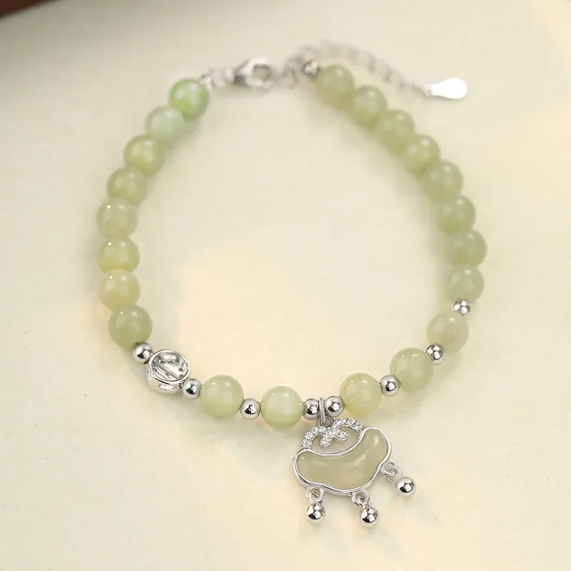 VANA Hetian Jade Bracelets Pale Greenish-White Jade Women's-2