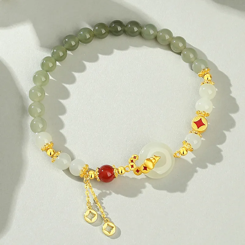 VANA Hetian Jade Pale Greenish White Jade Women's-2