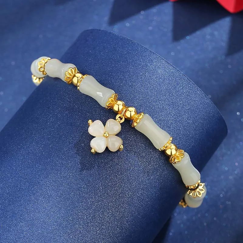 VANA Hetian Jade Bracelets Pale Greenish White Jade Women's-3