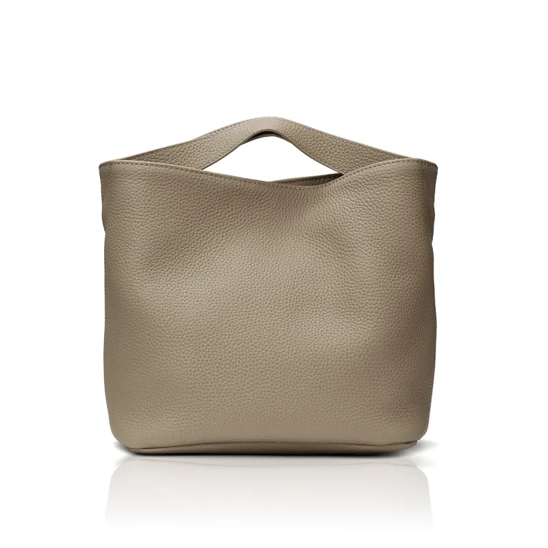 ROBERTA DI CAMERINO Cow Leather Basket Bag Handbag Women's Haze Blue/Elephant Gray-8