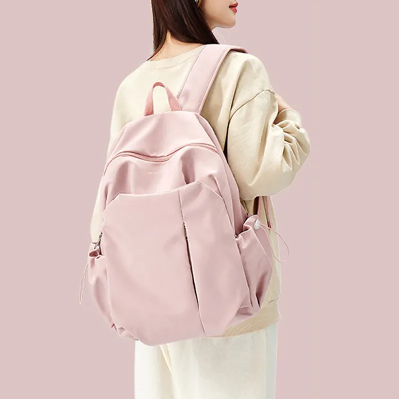 ROBERTA DI CAMERINO Fabric Backpack Large Size Women's Green/Pink/Ecru-7