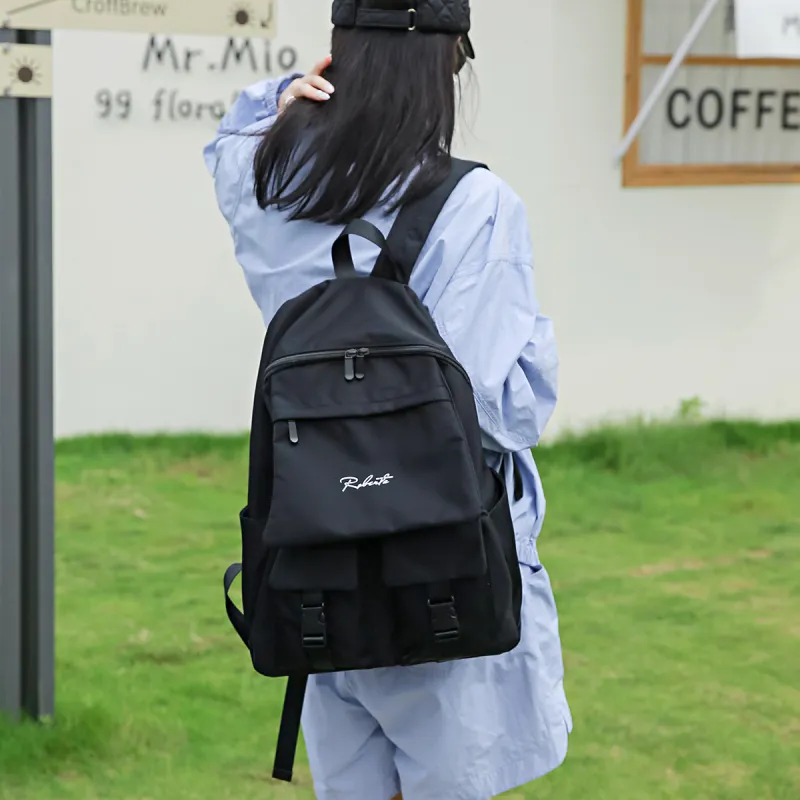 ROBERTA DI CAMERINO Fabric Backpack Unisex Khaki/Black-7