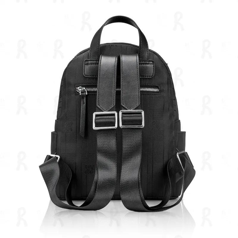 ROBERTA DI CAMERINO Fabric Backpack Unisex Black-3