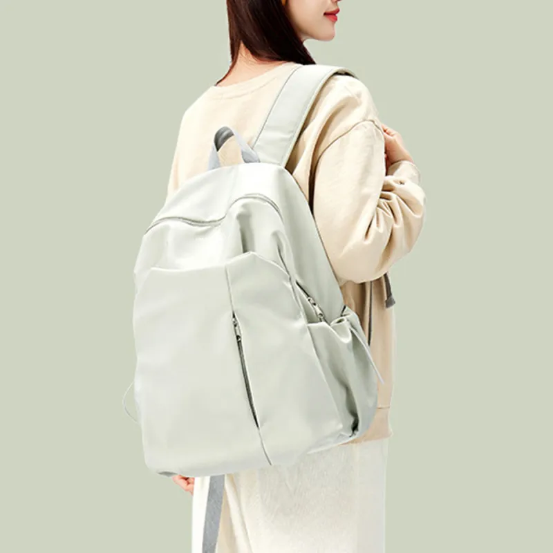 ROBERTA DI CAMERINO Fabric Backpack Large Size Women's Green/Pink/Ecru-3