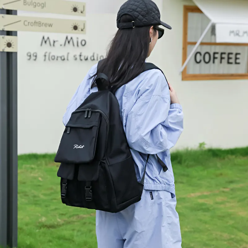 ROBERTA DI CAMERINO Fabric Backpack Unisex Khaki/Black-6