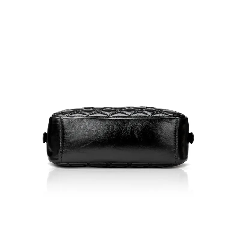 ROBERTA DI CAMERINO Cow Leather Handbag Women's Classic Black/Ecru-4