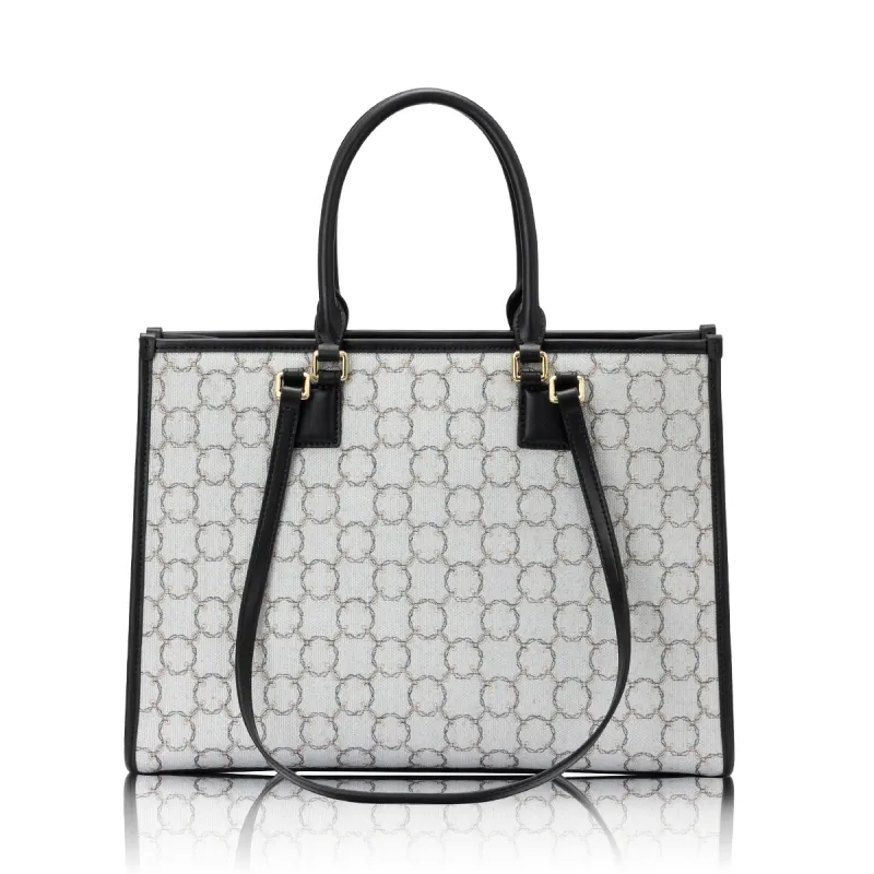 ROBERTA DI CAMERINO Fabric Tote Shoulder Handbag Regular Women's Silver-3