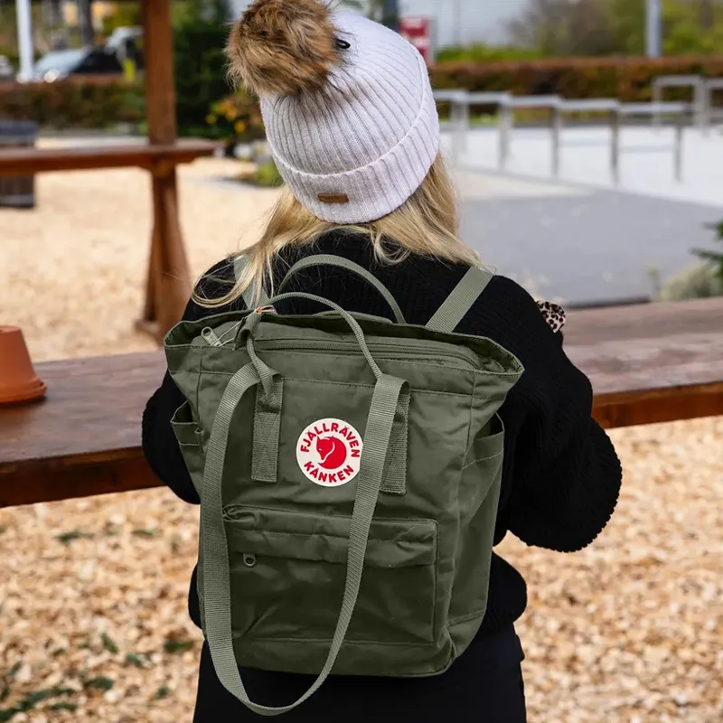 Fjallraven Waterproof Fabric Carry Backpack Regular Unisex Forest Gray-3