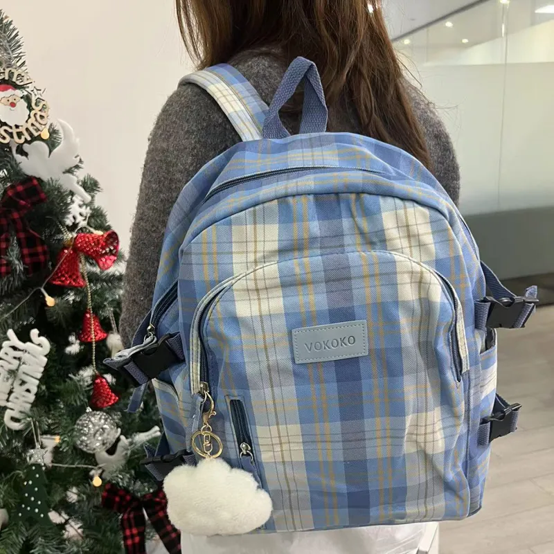 UNITE STAR Nylon Backpack Regular Women's Purple/Pink/Dark Blue/Light Blue-13
