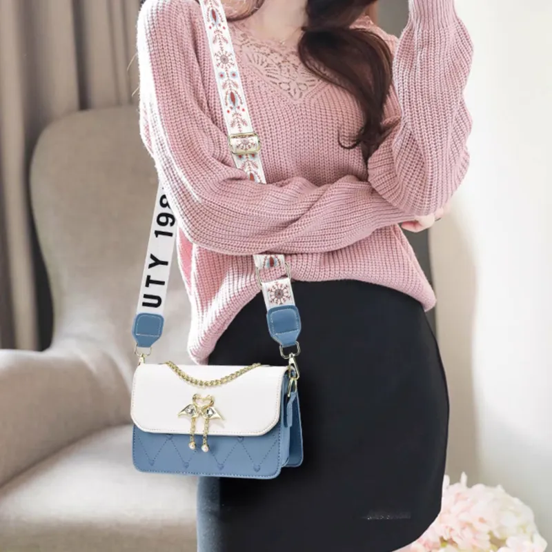 UNITE STAR PU Small Square Bag Crossbody Shoulder Bag Women's White/Pink/Black/Blue/Green-14