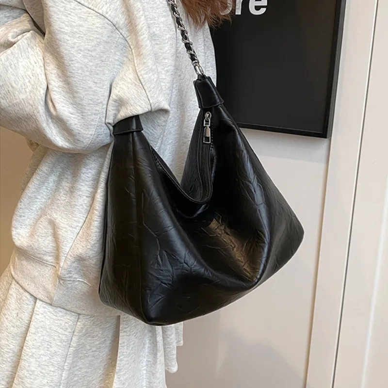 UNITE STAR PU Tote Bag Shopping Bag Shoulder Bags Regular Women's Black/Ecru-2