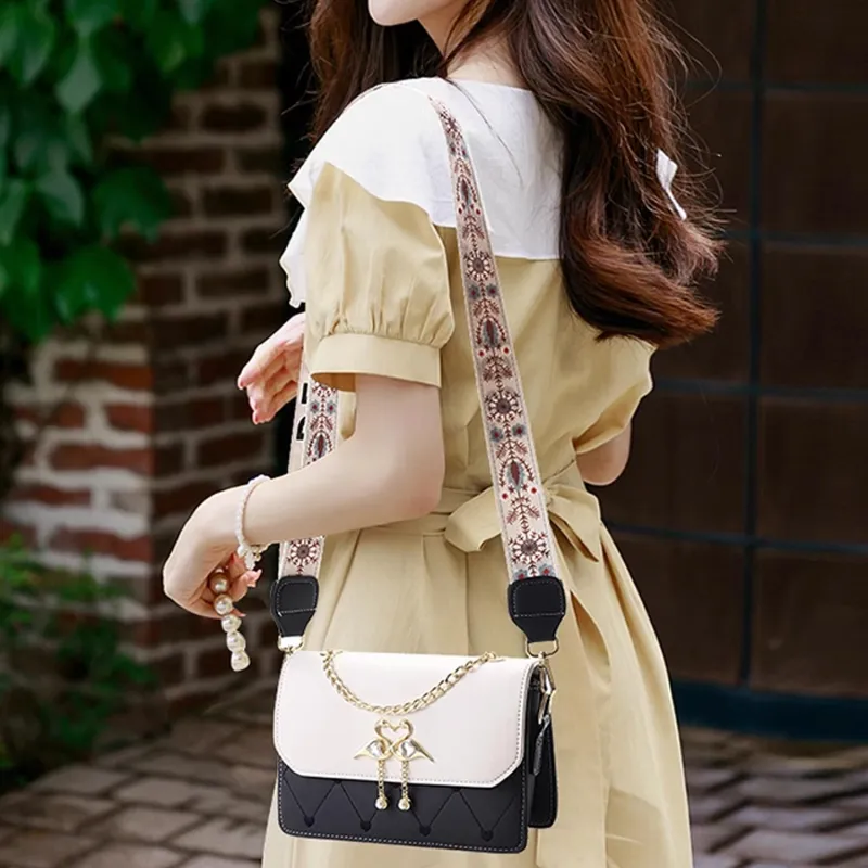 UNITE STAR PU Small Square Bag Crossbody Shoulder Bag Women's White/Pink/Black/Blue/Green-10