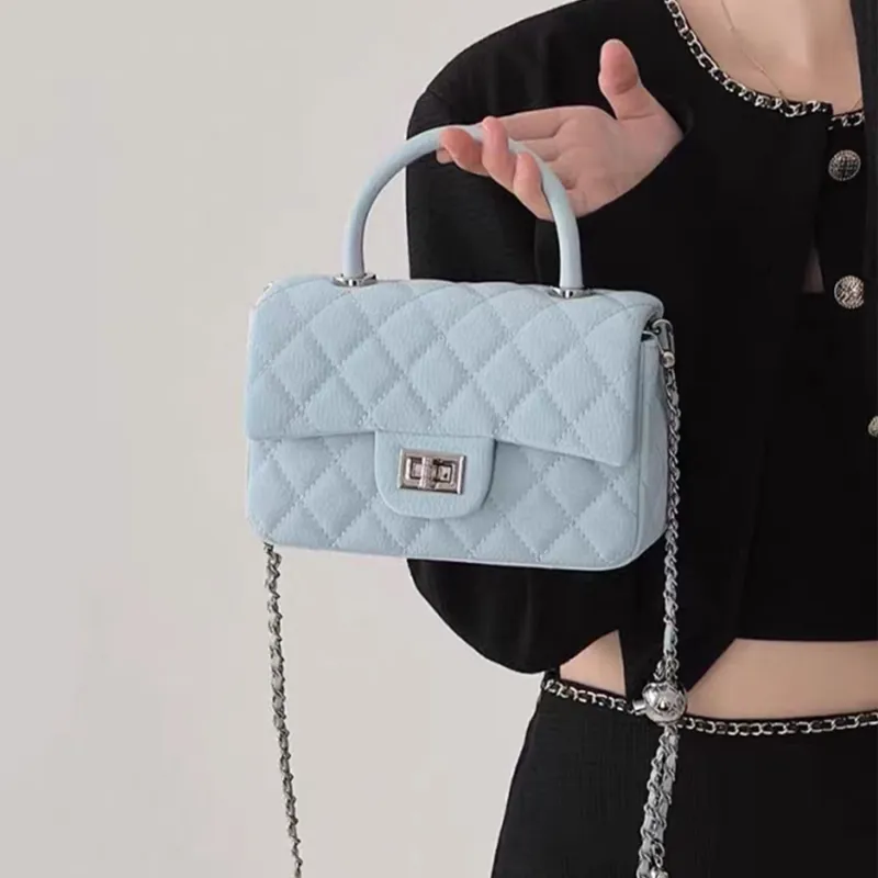 UNITE STAR PU Small Square Bag, Crossbody, One Shoulder Handbag Regular Women's Blue/Pink/Black/White-3