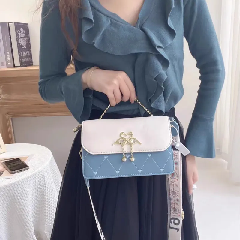 UNITE STAR PU Small Square Bag Crossbody Shoulder Bag Women's White/Pink/Black/Blue/Green-15