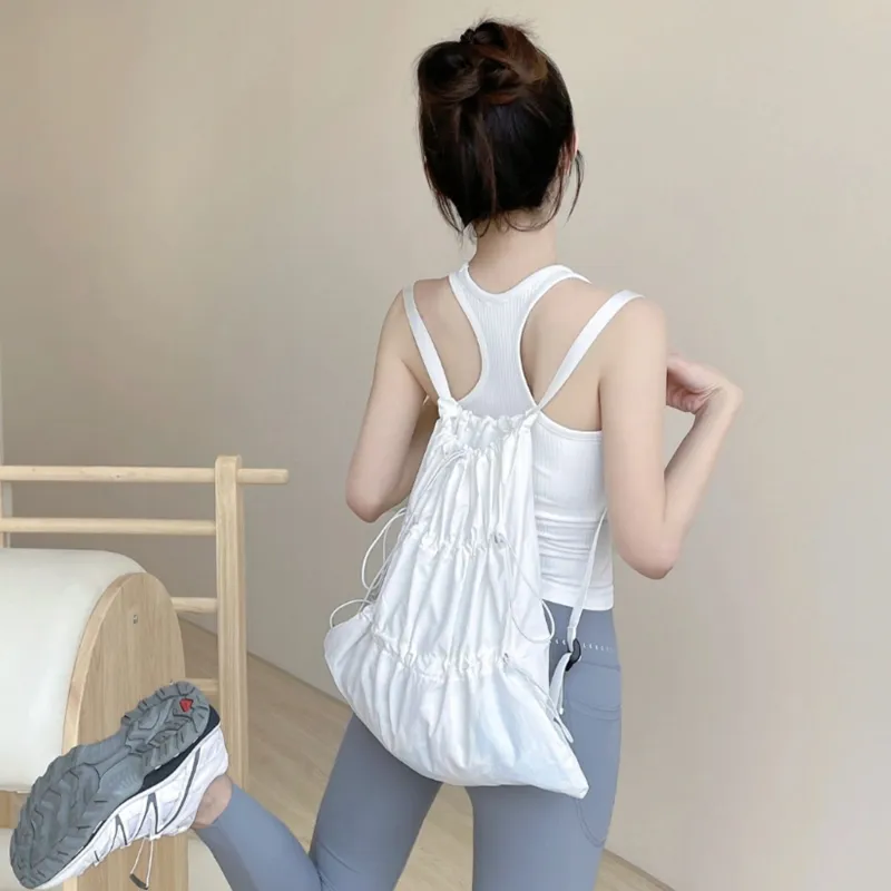 UNITE STAR Nylon And Polyester Shoulder Bag Backpack Medium Size Women's Black/White-4