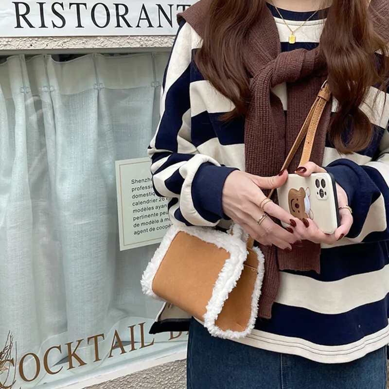 UNITE STAR PU Crossbody One Shoulder Handbag Regular Women's Patchwork Khaki-3