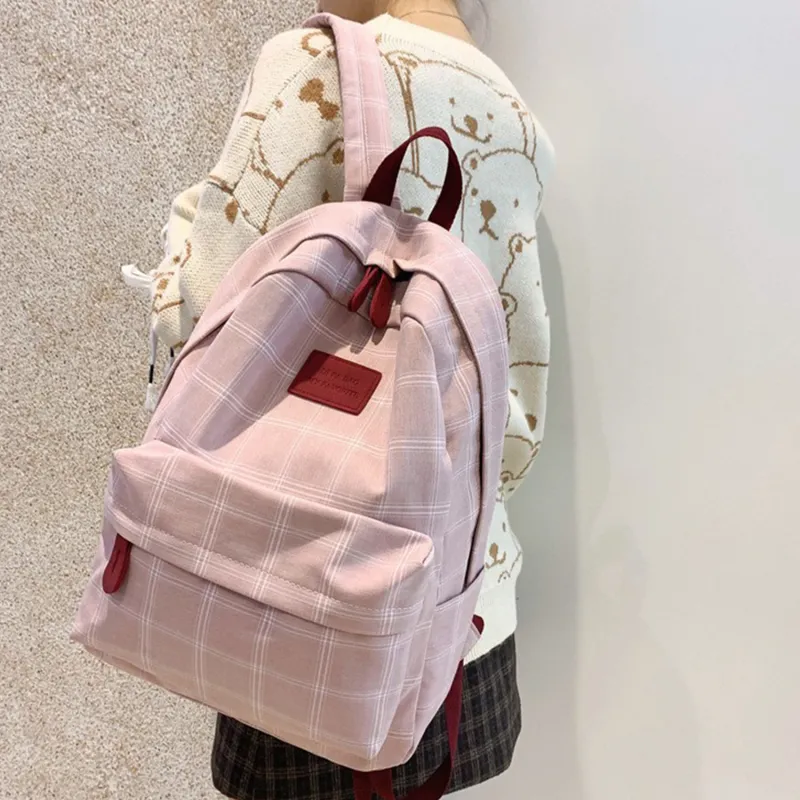 UNITE STAR Nylon Backpack Regular Women's Black/Grey/Pink/Khaki/Water Blue-10