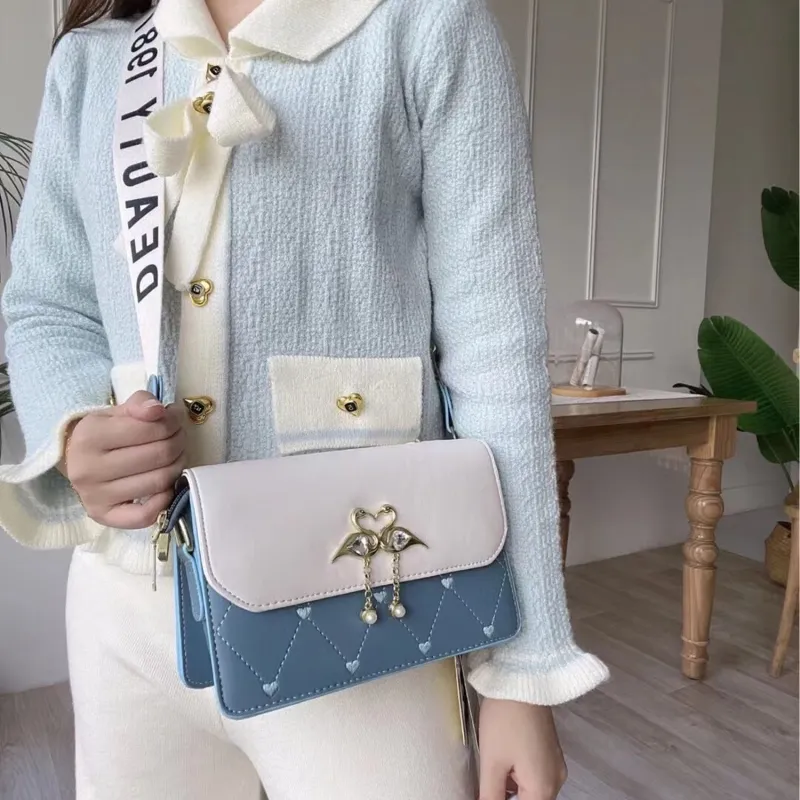 UNITE STAR PU Small Square Bag Crossbody Shoulder Bag Women's White/Pink/Black/Blue/Green-16
