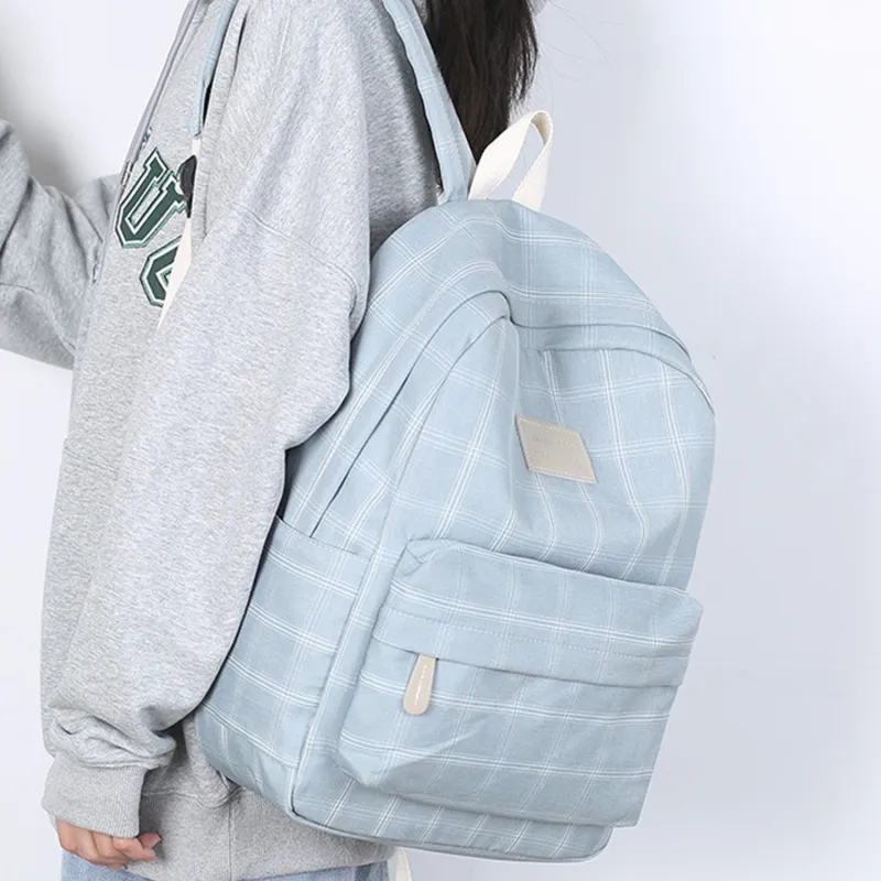 UNITE STAR Nylon Backpack Regular Women's Black/Grey/Pink/Khaki/Water Blue-14
