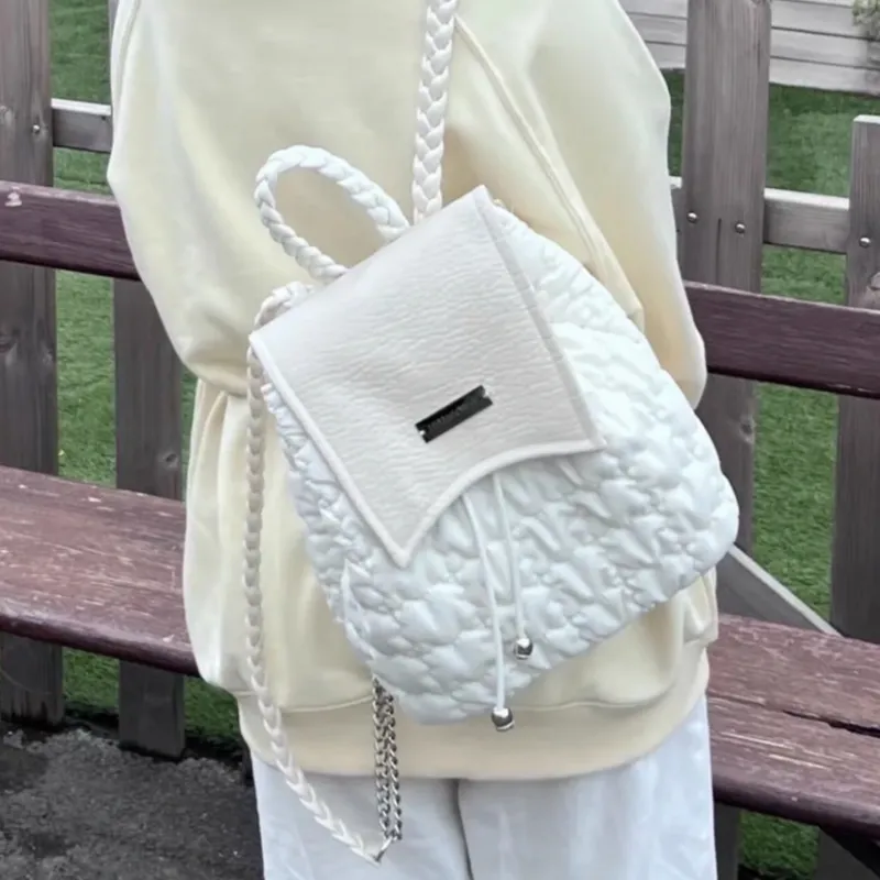 UNITE STAR PU Backpack Handbag Regular Women's Bubble Gum White/Jumping Candy Color-7