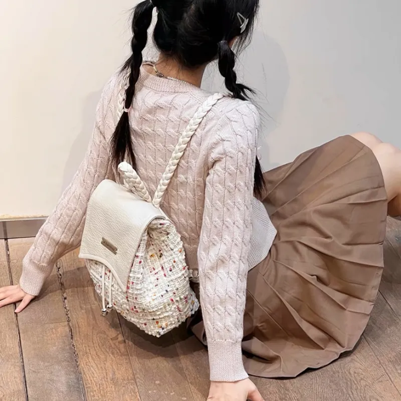 UNITE STAR PU Backpack Handbag Regular Women's Bubble Gum White/Jumping Candy Color-11